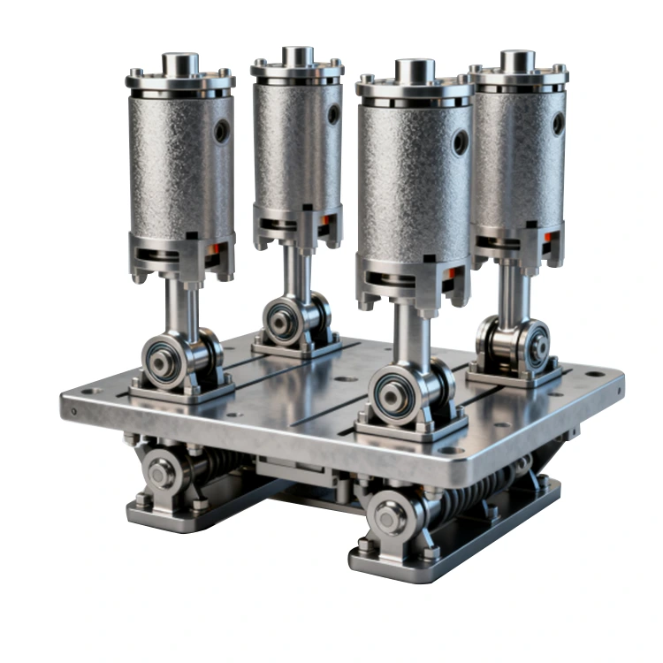 Mecanismo de vibración tipo varilla de cuatro cilindros